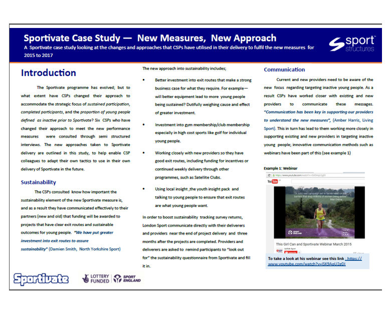 Sportivate Case Study